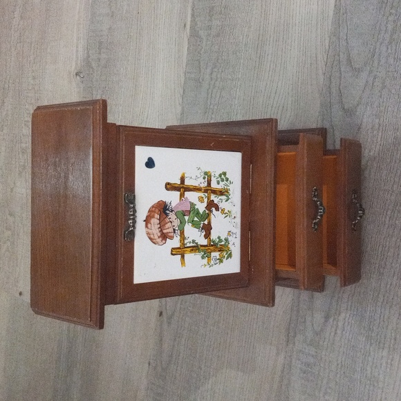 Vintage Jewelry Box With Gisela Gottschlich Tile Top, large Jewellery Box - Picture 3 of 6